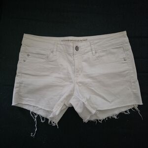 American Eagle White Denim Cutoff Shorts
